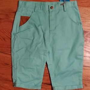 NWT! Crew Kids Mint Green Boys Cropped Pants Size 7 Boys